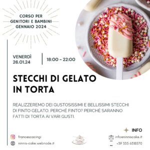 Stecchi di gelato in torta